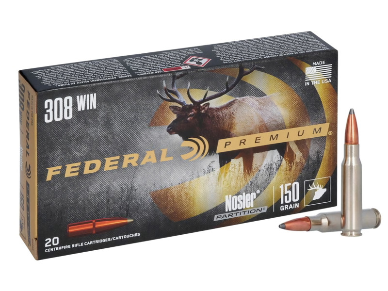 .308 Win Federal Premium Nosler Partition 150gr / 9.7g (P308S)