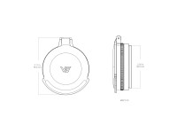 Vector Optics 50mm Metal Flip-up Scope Cap