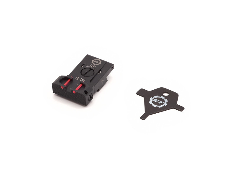 Eemann Tech Adjustable Fiber Optic Rear Sight for CZ SP-01 Shadow and CZ Shadow 2