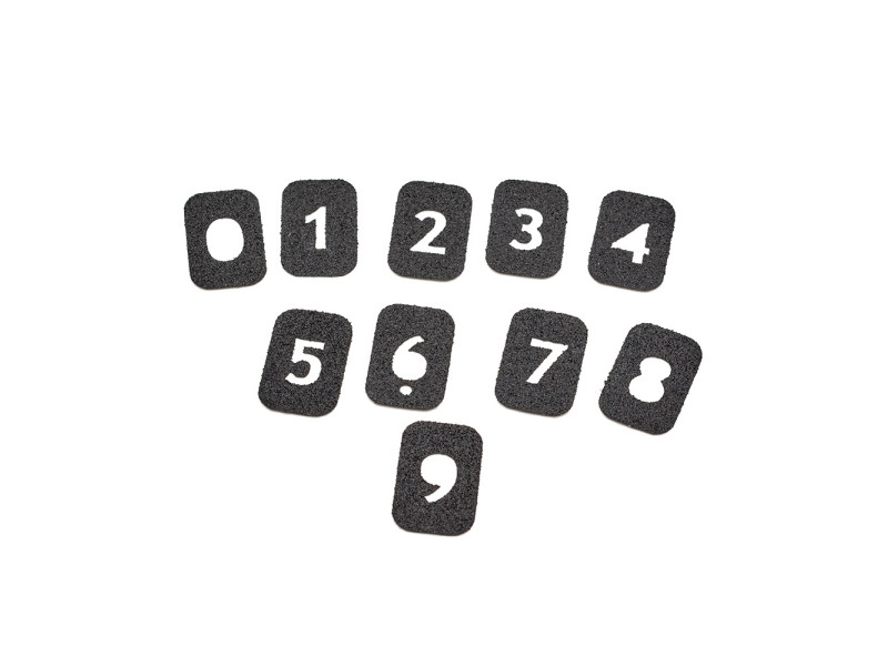 Eemann Tech Numbered Grip Tape Set for Magazine Base Pads – 10 pcs