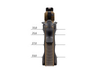Eemann Tech Ultimate lange Aluminium-Griffschalen für 1911 – Schwarz, Größe S