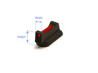 Eemann Tech célgömb 1 mm szállal CZ 75, CZ Shadow 2-höz – magasság 5,0 mm, szélesség 3,0 mm