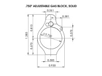 Superlative Arms Odvzdušnený nastaviteľný Gas Block pre AR15 - .750 nerez Superlative Arms Odvzdušnený nastaviteľný Gas Block pre AR15 - .750 nerez