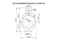 Superlative Arms nastaviteľný Gas Block pre AR15 - .750 STS sťahovací