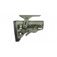 M4/AR15 Tactical Buttstock with Adjustable Cheek Rest GLR-16 CP - Green
