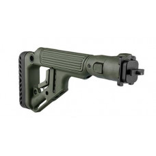 Fab Defense Folding Butt Stock w/ Cheek Piece For Milled AK 47 (Polymer Joint) - Green