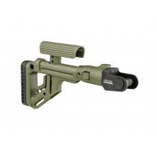 Fab Defense Folding Buttstock w/ Cheek Piece for AKMS (underfolder) - Green
