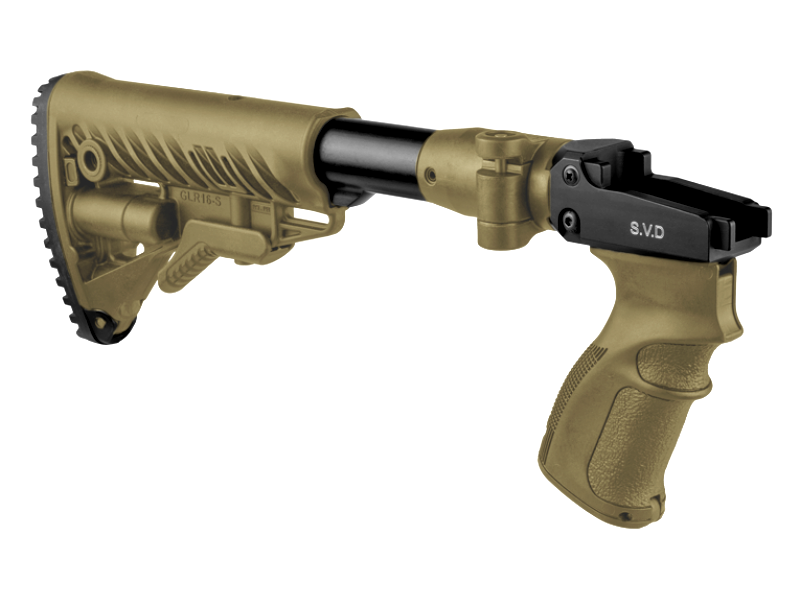 Pažba sklopná s rukoväťou FAB pre SVD - M4 piesková