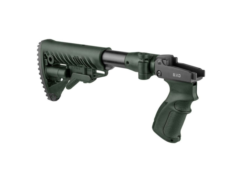 Pažba sklopná s rukoväťou FAB pre SVD - M4 zelená
