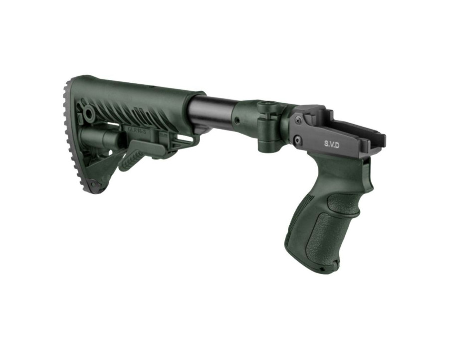 Pažba sklopná s rukoväťou FAB pre SVD - M4 zelená