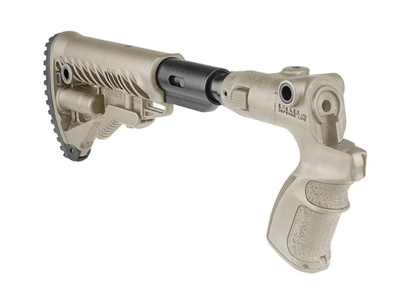 Pažba sklopná s rukoväťou a absorbérom FAB pre Mossberg 500 - M4 piesková