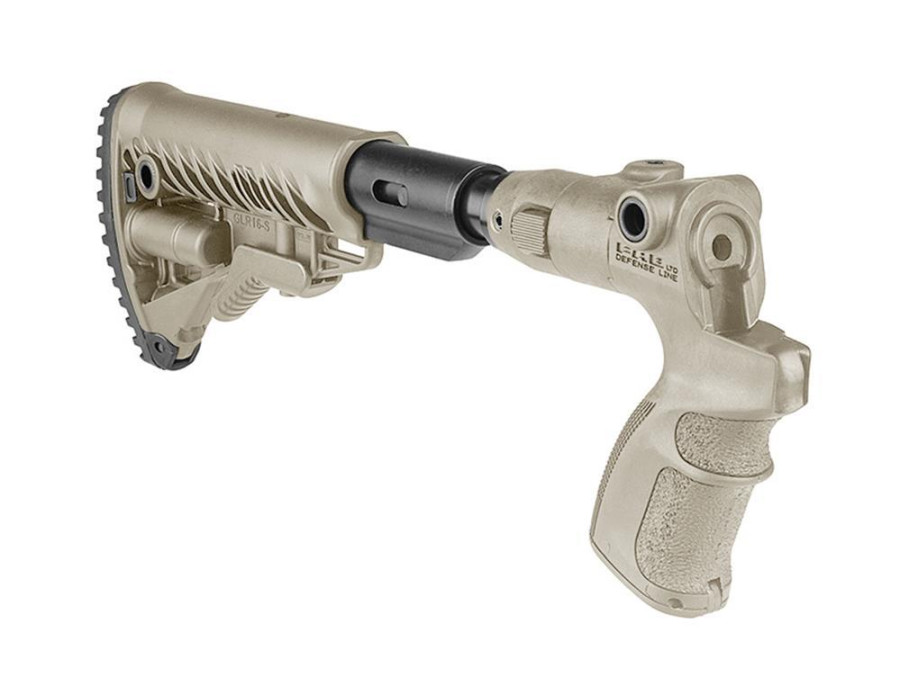 Pažba sklopná s rukoväťou a absorbérom FAB pre Mossberg 500 - M4 piesková