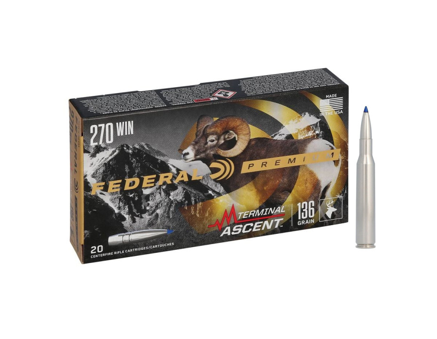 .270Win. Federal Terminal Ascent 136gr/8,81g (P270TA1) .270Win. Federal Terminal Ascent 136gr/8,81g (P270TA1)