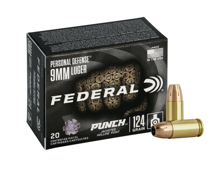 9mm Luger Federal Personal Defense Punch 124gr/8,04g JHP (PD9P1) 9mm Luger Federal Personal Defense Punch 124gr/8,04g JHP (PD9P1)