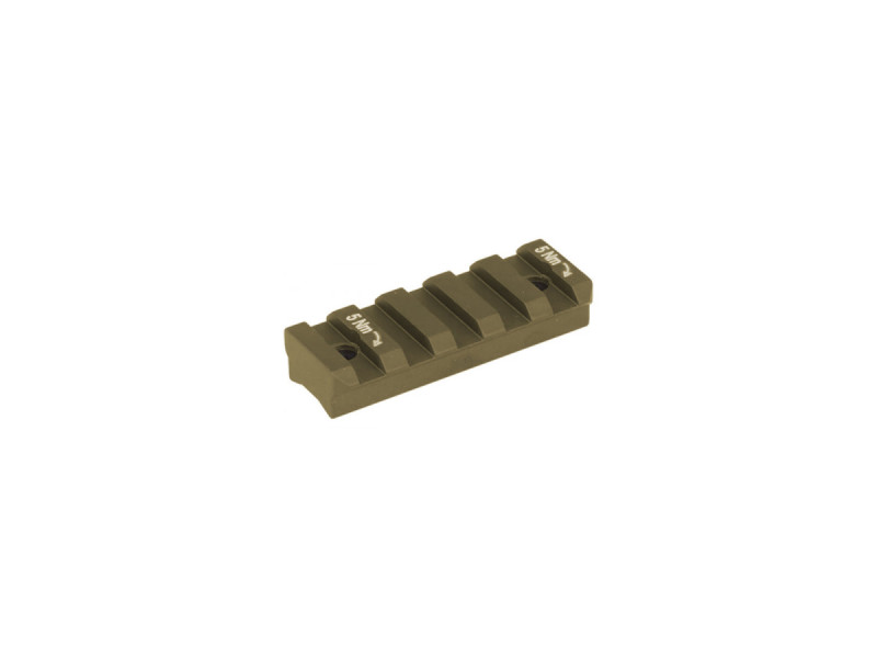 Slitta Picatinny 54 mm, VERDE MARRONE