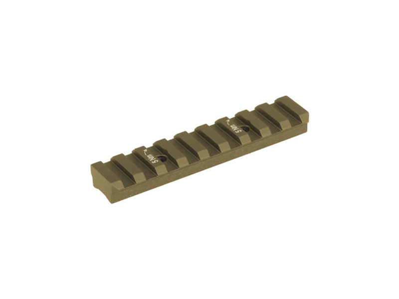 Slitta Picatinny 95 mm, VERDE MARRONE