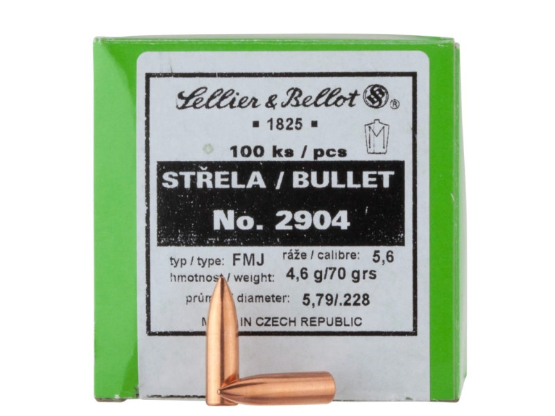 Bullet S&B .224 FMJ 4,6g/70grn