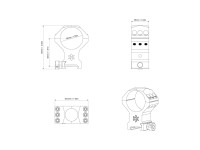 Vector scope rings 34mm X-Accu 1,6" high