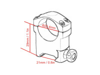 Vector scope rings 25.4mm 1" high 