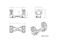 JK mount one-piece 30mm 20MOA H40 allen clamping