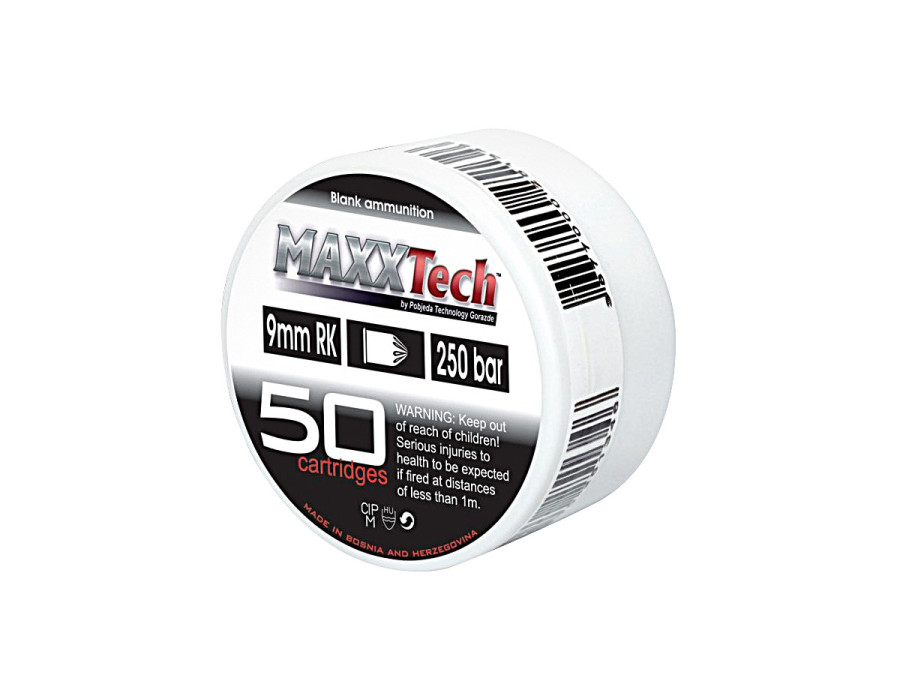 Nábojky štart. MAXXTech 9mm revol. 50 ks Nábojky štart. MAXXTech 9mm revol. 50 ks