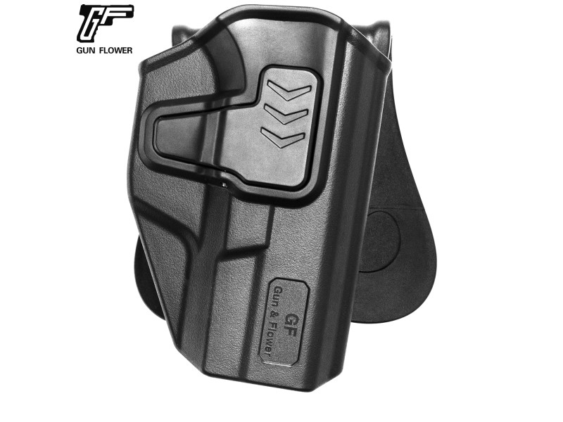 Gun & Flower OWB holster with safety for Glock 19