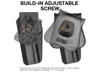 Gun & Flower OWB holster with safety for Glock 19