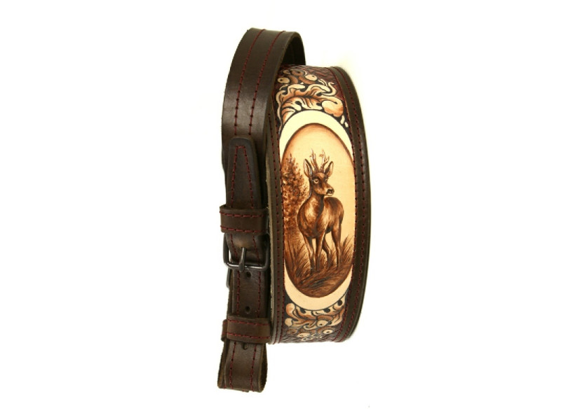 Leather Rifle Sling - decorated