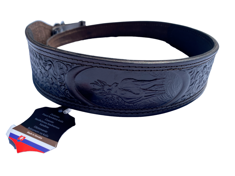 Rifle Sling with pressed pattern - Brown / Roe Deer