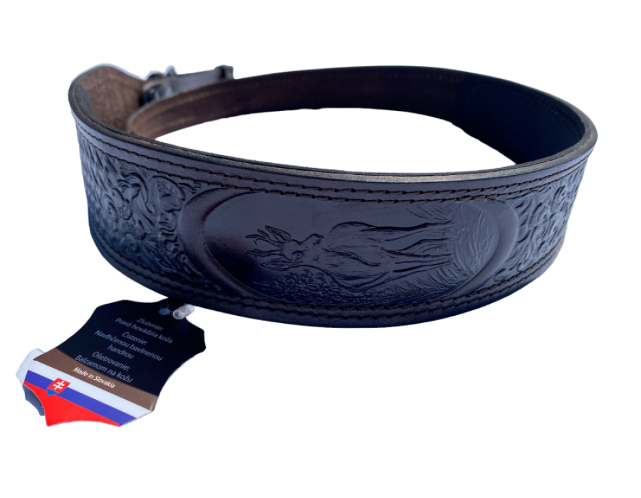 Rifle Sling with pressed pattern - Brown / Roe Deer