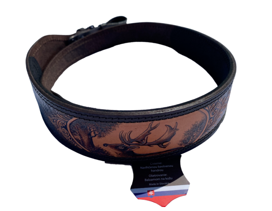 Rifle Sling with pressed pattern - Hand decorated / Deer Spotted