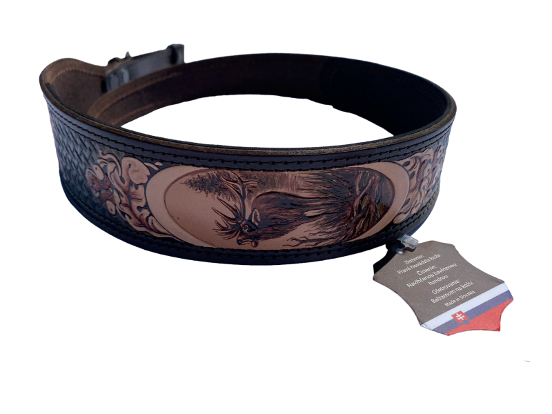Rifle Sling with pressed pattern - Hand decorated / Deer