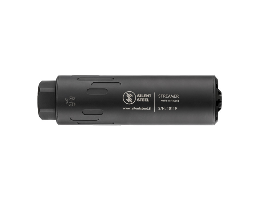 Silent Steel Gen3 Compact Flow Streamer 9.00 1/2-28 UNEF, Black Silent Steel Gen3 Compact Flow Streamer 9.00 1/2-28 UNEF, Black