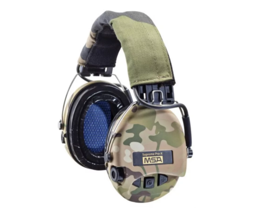 MSA Sordin Supreme Pro-X FULL CAMO s LED a gélovými náušníkmi