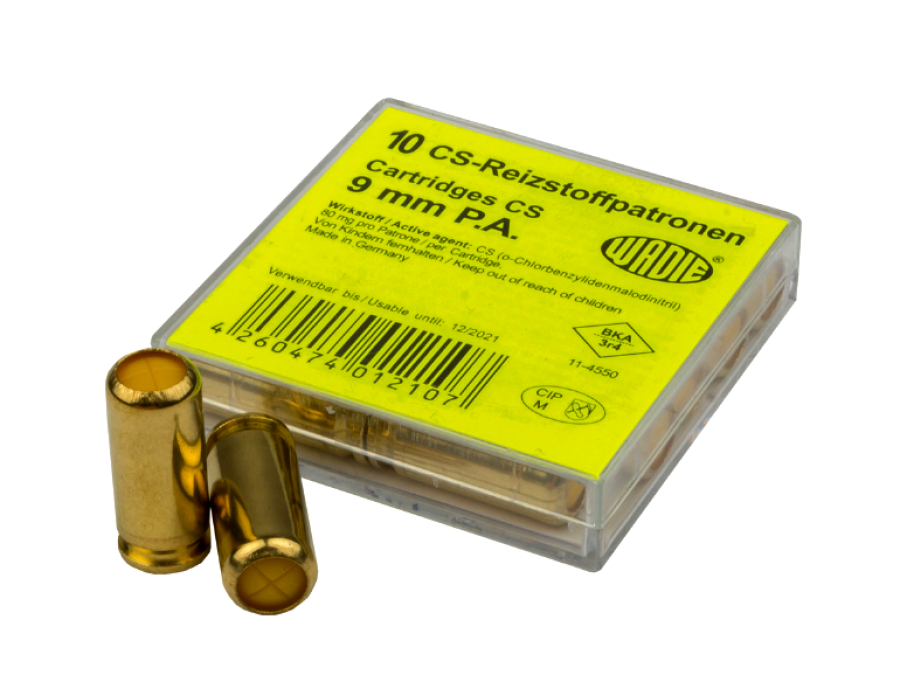 9mm P.A.K. Wadie CS - Reizstoff-Schreckschusspatronen