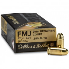 9mm Browning S&B FMJ 92gr/6g