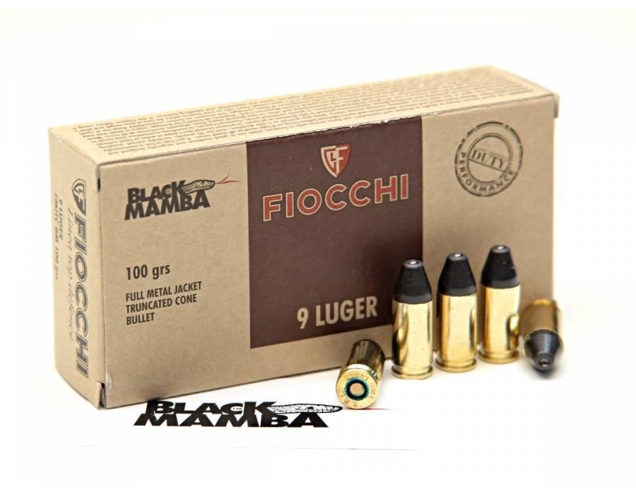 9mm Luger Fiocchi Black Mamba