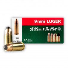 9mm Luger S&B SP 124gr/8g