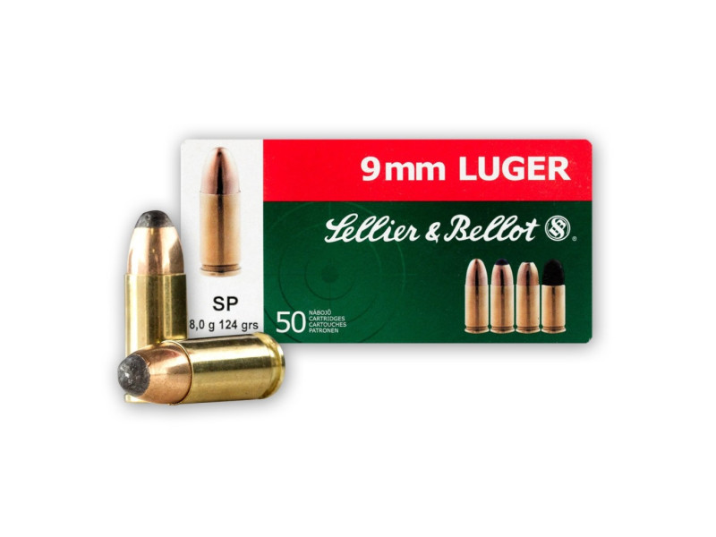 9mm Luger S&B SP 124gr/8g