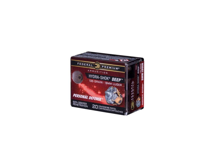 9mm Luger Federal Hydra-Shok JHP 135gr 9mm Luger Federal Hydra-Shok JHP 135gr