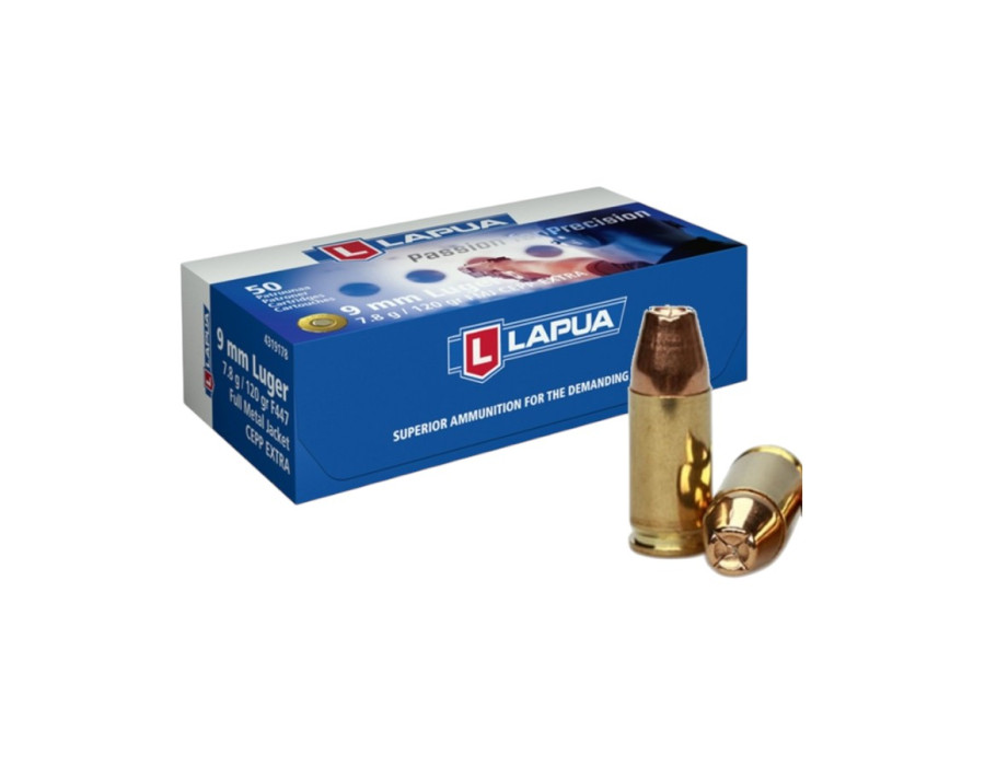 9mm Luger Lapua FMJ Cepp Ex. 7,8g/120gr