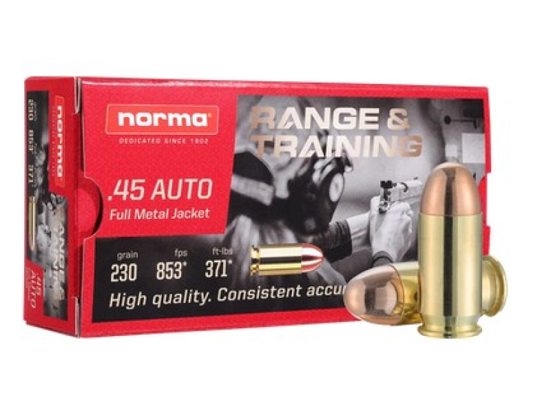 .45 ACP Norma FMJ 14,9g