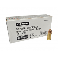 9mm Luger Norma FMJ 124gr/8g