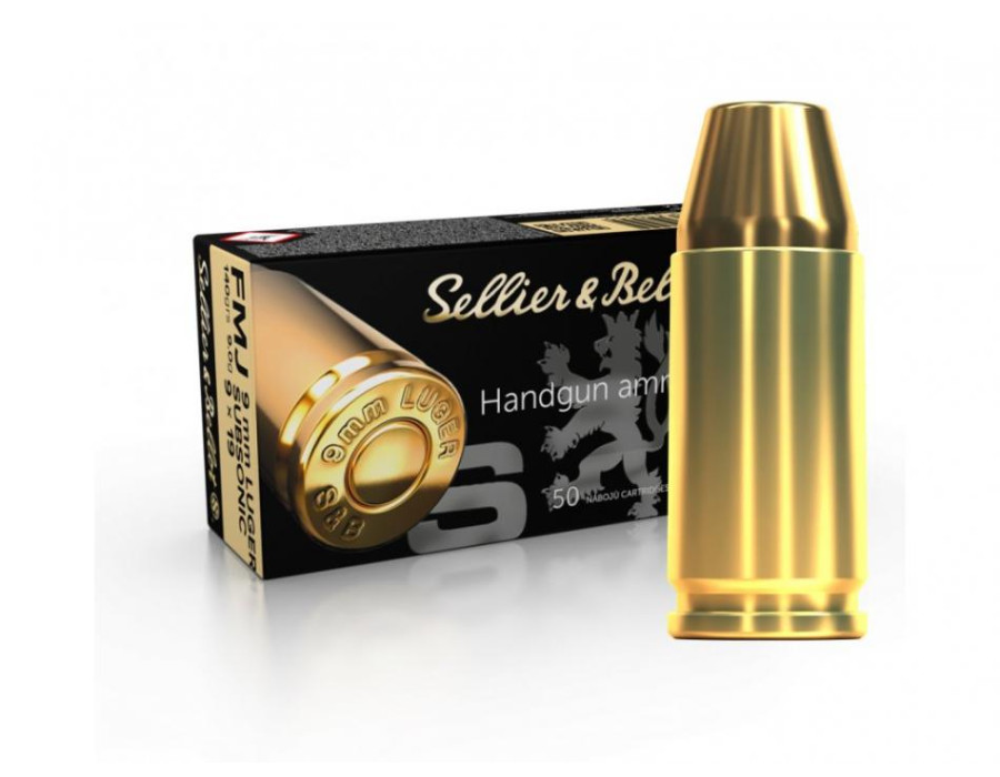 9mm Luger S&B FMJ Subsonic 140gr/9g
