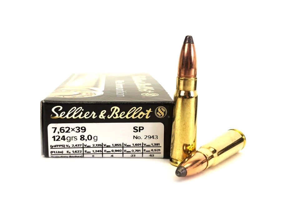 7,62x39mm S&B SP 124gr/8g