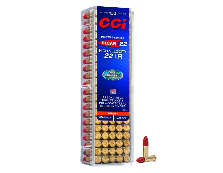 .22LR CCI Clean 40gr/2,59g HV Poly-Coated Red LRN