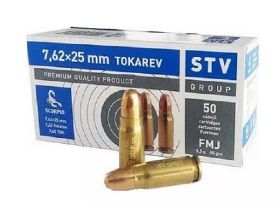 7,62x25 FMJ STV