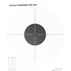 Terč pištoľový medzinárodný 50/20