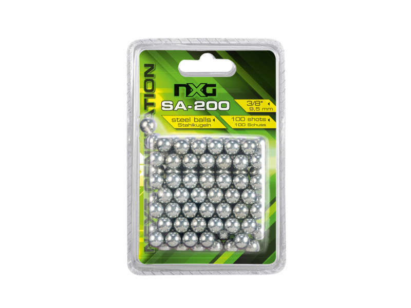 Guličky NXG SA-200 oceľové 9,5 mm, 100 ks