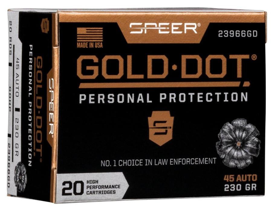 Speer Gold Dot G2 .45 Auto +P, 230 gr / 14,90 g Speer Gold Dot G2 .45 Auto +P, 230 gr / 14,90 g